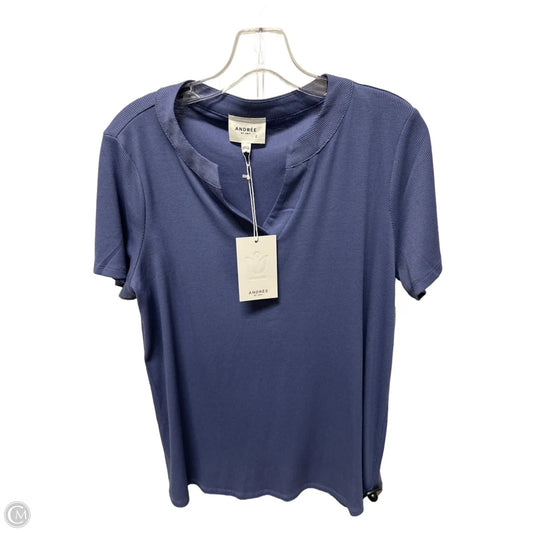 Top Short Sleeve By Andree By Unit In Blue, Size: S