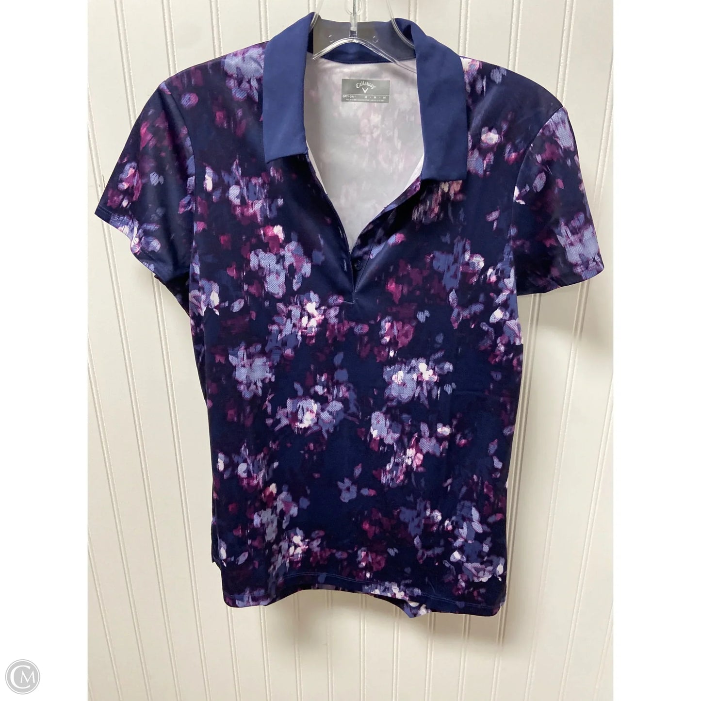 Athletic Top Short Sleeve By Callaway In Navy, Size: M