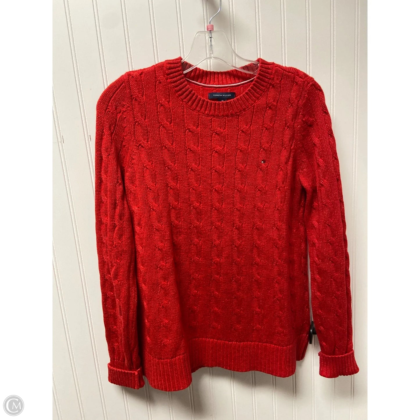 Sweater By Tommy Hilfiger In Red, Size: Xs