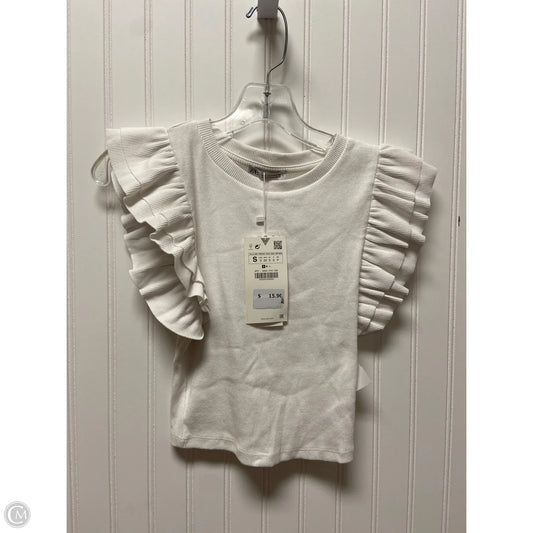 Top Sleeveless By Zara In White, Size: S