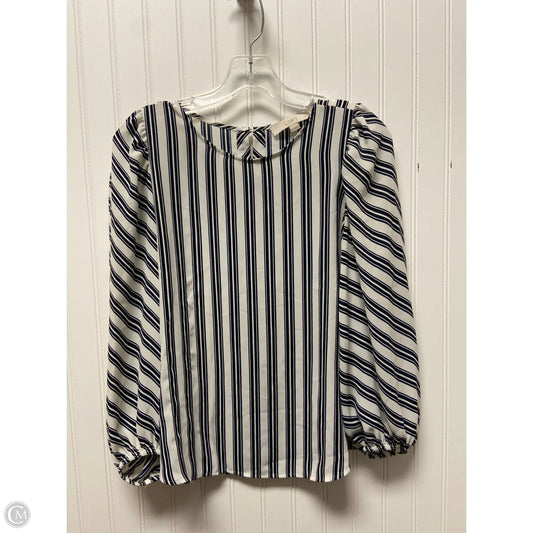 Top Long Sleeve By Loft In Striped Pattern, Size: Xsp