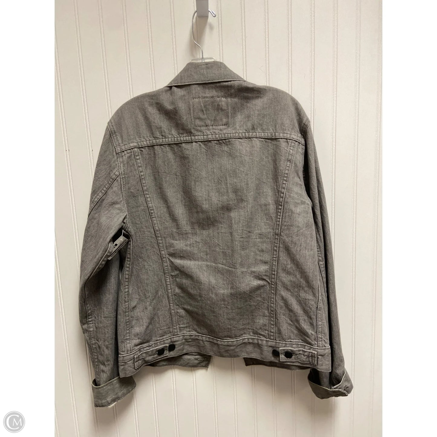 Jacket Denim By Levis In Grey Denim, Size: L