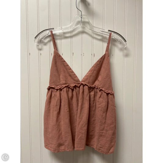 Top Sleeveless By Zara In Peach, Size: M