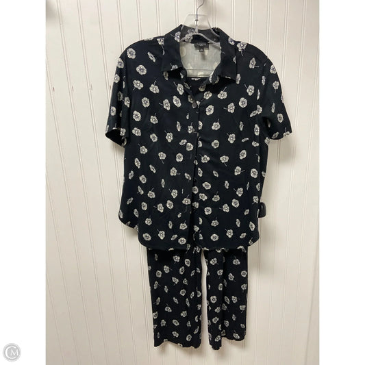 Pants Set 2pc By Talbots In Black & White, Size: Sp