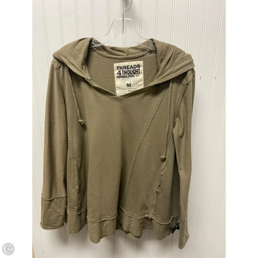 Sweatshirt Hoodie By Threads 4 Thought In Green, Size: M