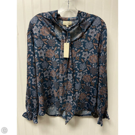 Top Long Sleeve By Melloday In Blue, Size: L