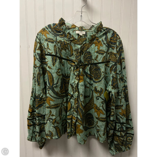 Top Long Sleeve By Clothes Mentor In Aqua, Size: Xl