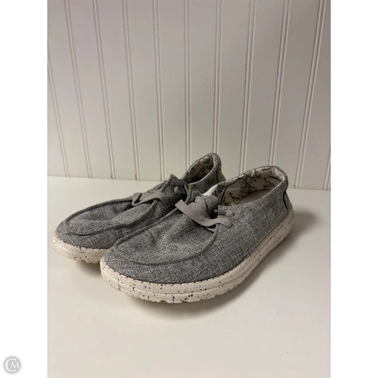 Shoes Flats By Hey Dude In Grey, Size: 9