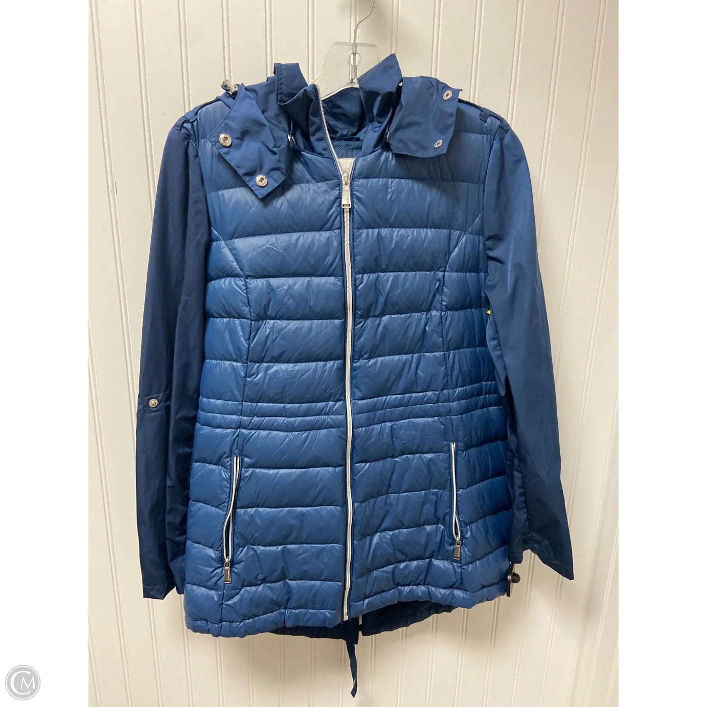 Jacket Puffer & Quilted By Bcbgeneration In Blue, Size: M