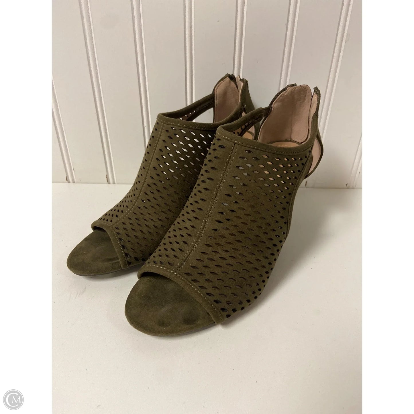 Sandals Heels Stiletto By Style And Company In Green, Size: 6