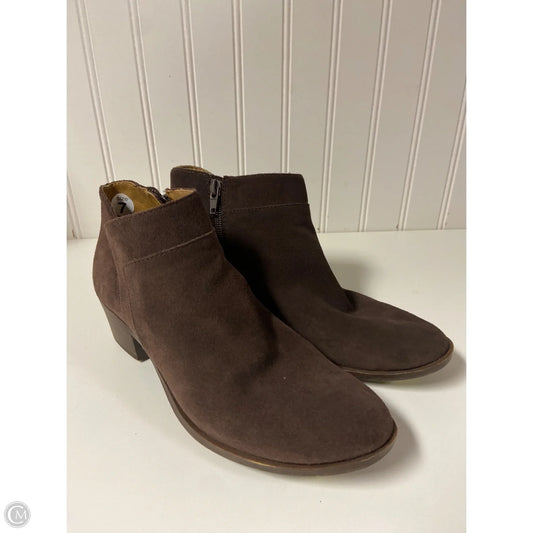 Boots Ankle Heels By Lucky Brand In Brown, Size: 7