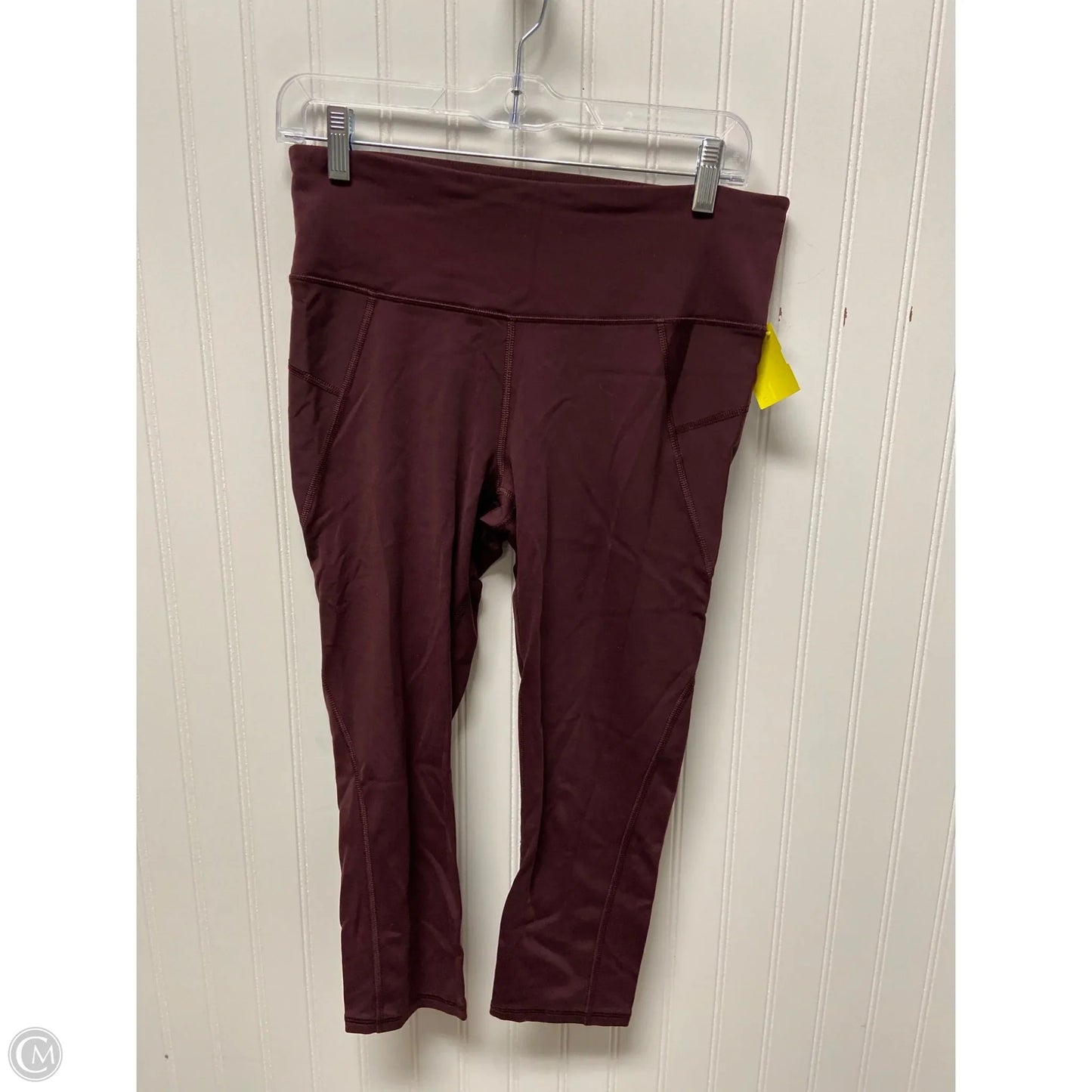Athletic Leggings Capris By Athleta In Maroon, Size: M