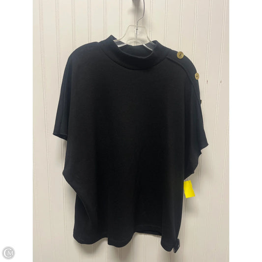 Sweater Short Sleeve By Zara In Black, Size: L