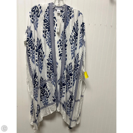 Shawl By Steve Madden In Blue & White, Size: Osfm