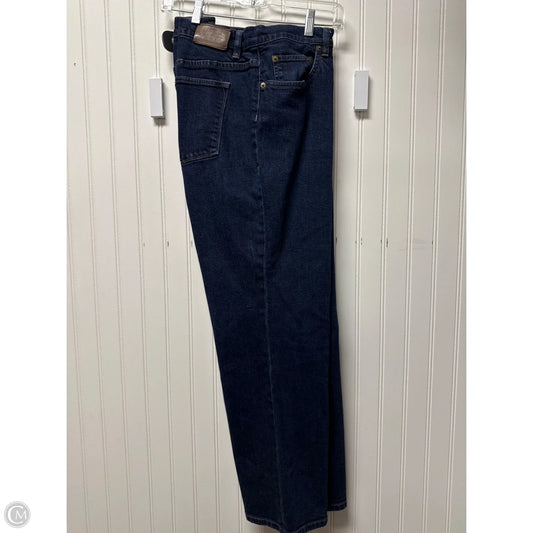 Jeans Straight By Lauren By Ralph Lauren In Blue Denim, Size: 20