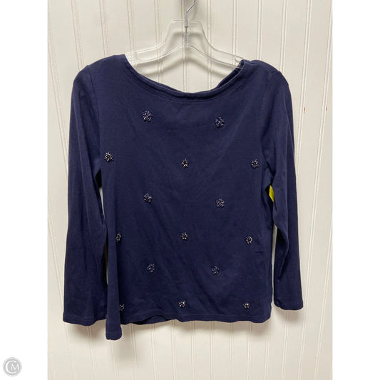 Top Long Sleeve By Talbots In Navy, Size: Lp