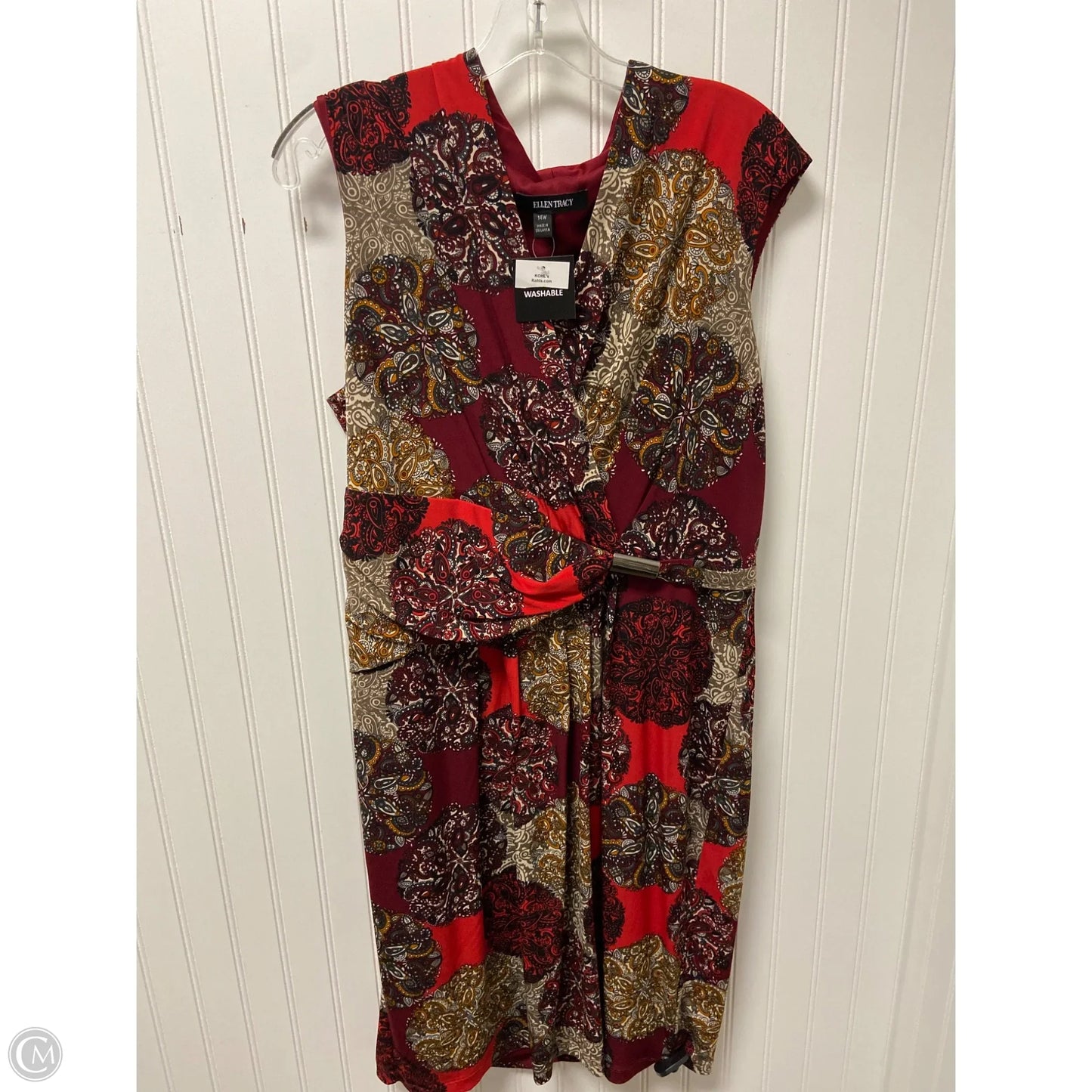 Dress Casual Midi By Ellen Tracy In Paisley Print, Size: 14