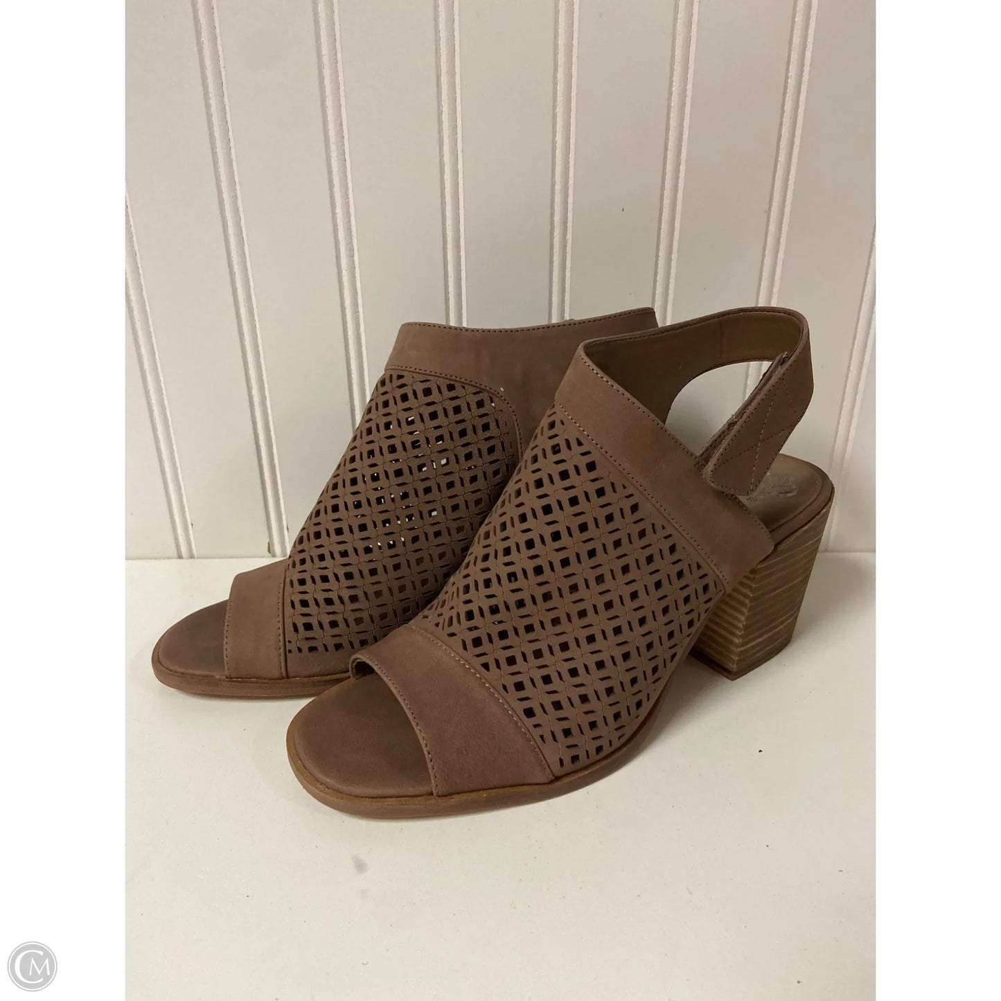 Sandals Heels Block By Vince Camuto In Brown, Size: 8