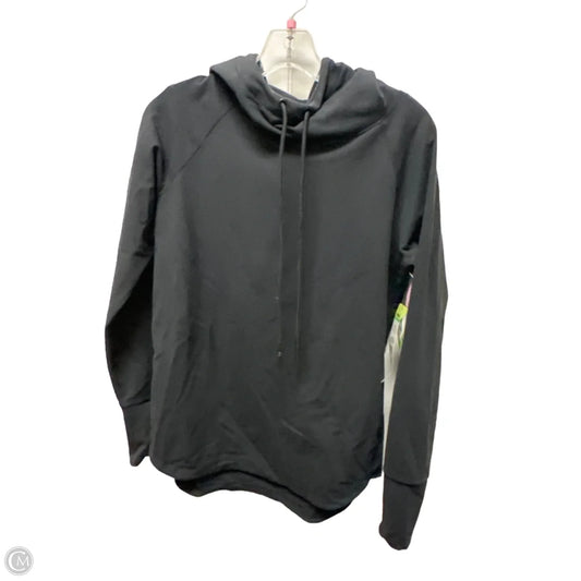 Athletic Top Long Sleeve Hoodie By Mono B In Black, Size: S