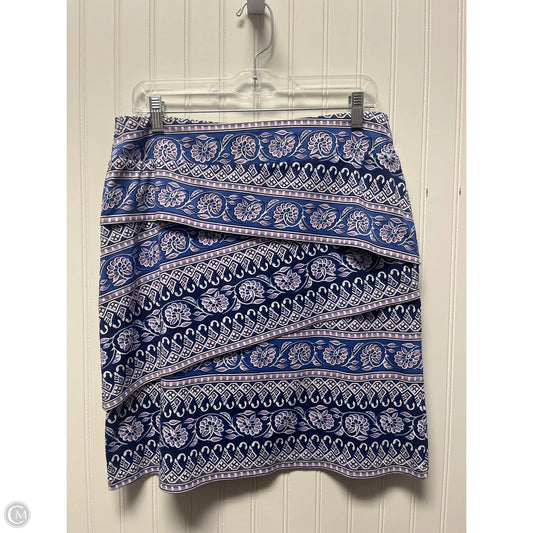 Skirt Mini & Short By J Mclaughlin In Blue & White, Size: 10