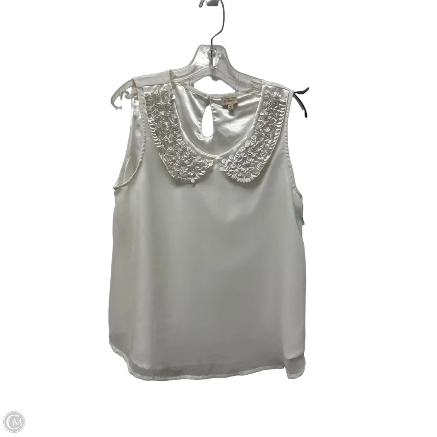 Top Sleeveless By Cremieux In White, Size: M
