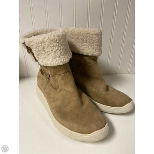 Boots Ankle Flats By Clothes Mentor In Brown & Cream, Size: 8.5