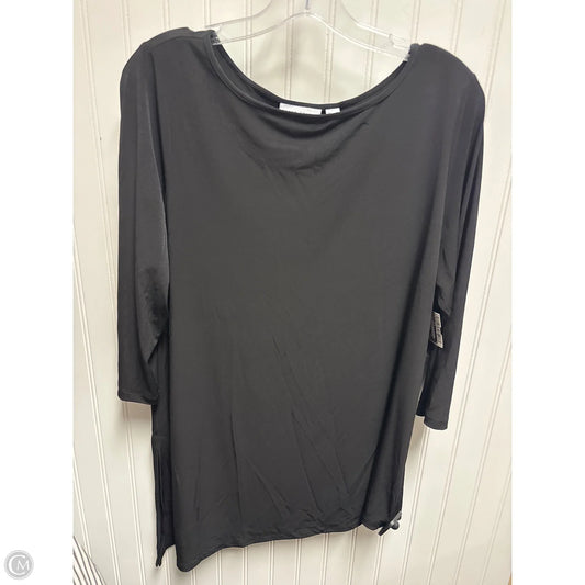 Tunic Long Sleeve By Susan Graver In Black, Size: L
