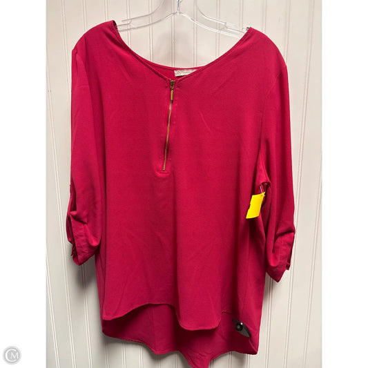 Top Long Sleeve By Cb Studio In Pink, Size: Xl
