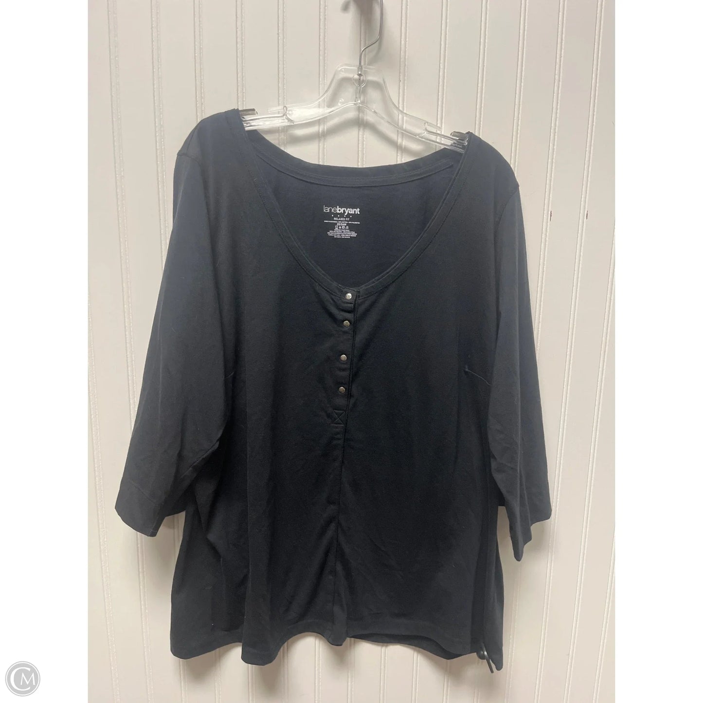 Top Long Sleeve By Lane Bryant In Black, Size: 3x