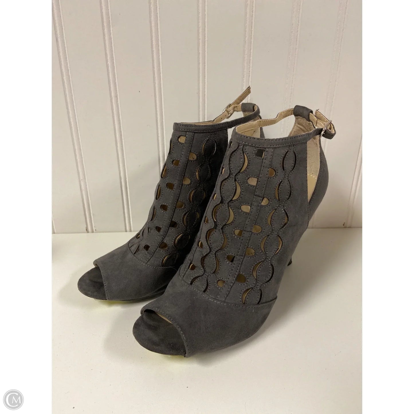 Shoes Heels Platform By Adrienne Vittadini In Grey, Size: 8.5