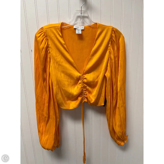 Top Long Sleeve By Cupcakes And Cashmere In Orange, Size: S