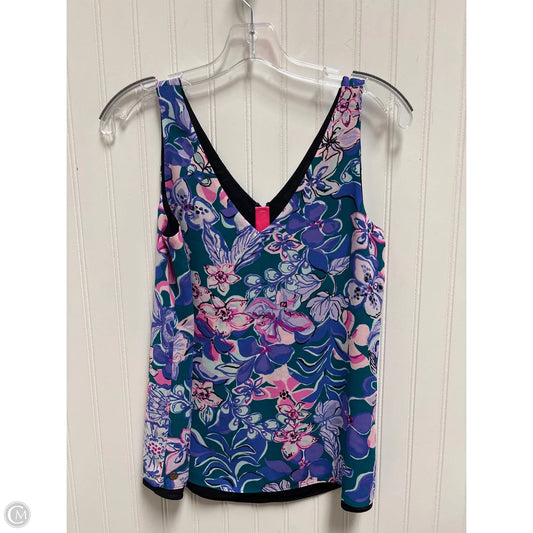 Top Sleeveless Designer By Lilly Pulitzer In Floral Print, Size: Xs