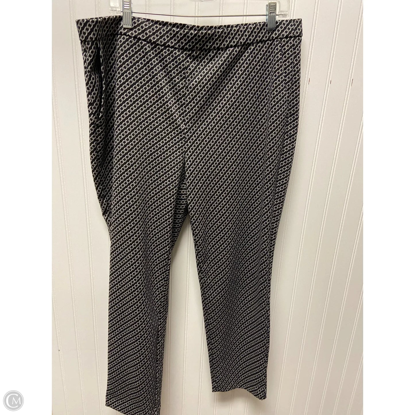 Pants Leggings By Michael By Michael Kors In Black & Silver, Size: Xl