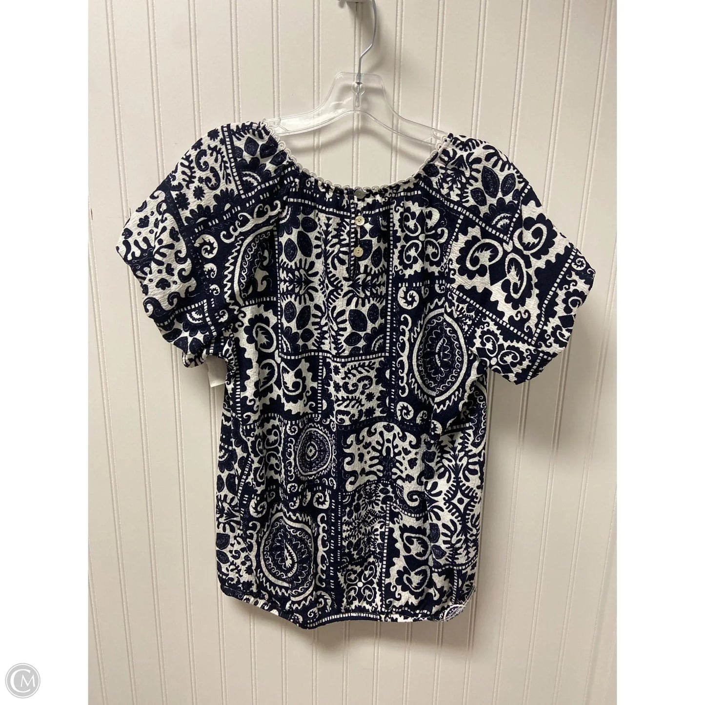 Top Short Sleeve By Clothes Mentor In Navy, Size: 1x