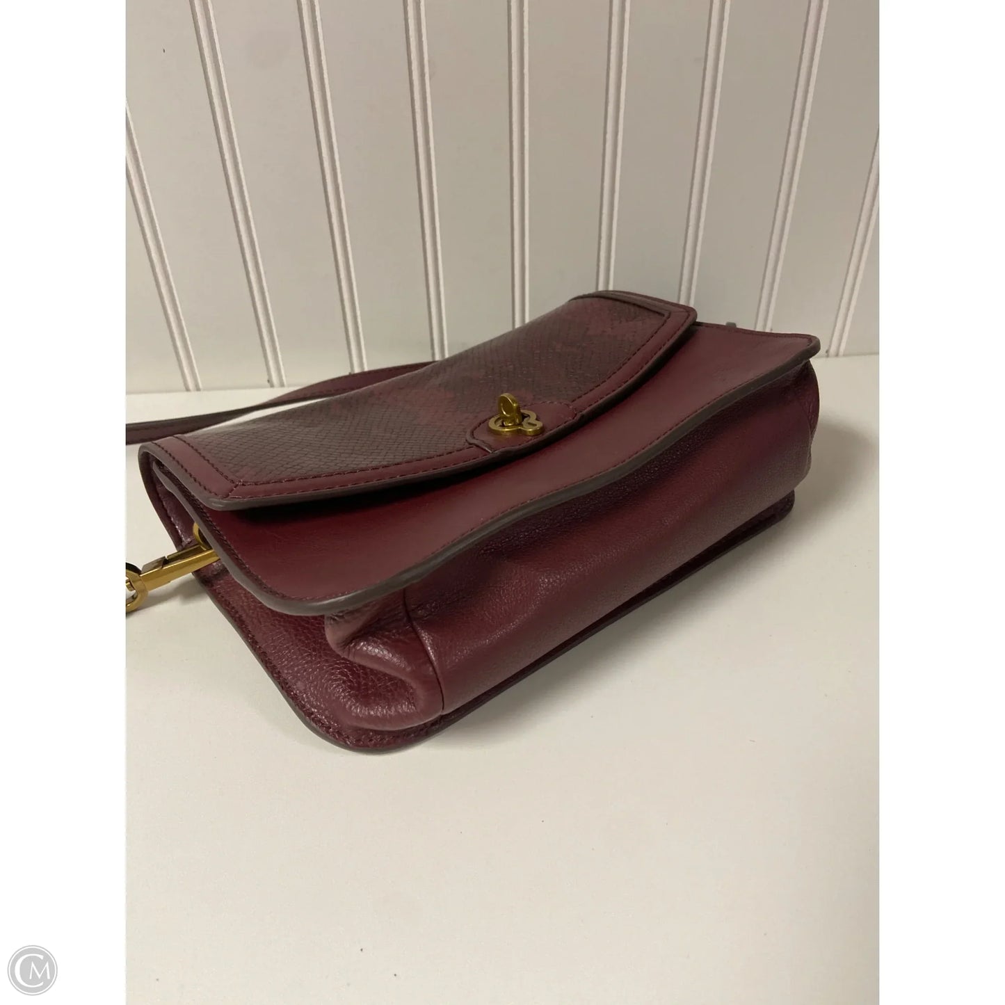 Crossbody Leather By Fossil, Size: Medium