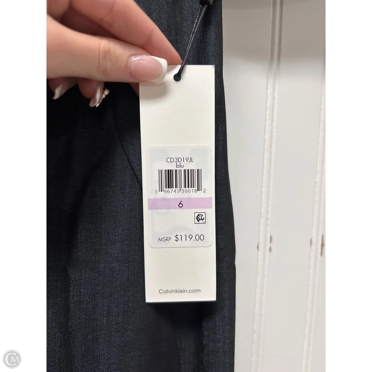 Dress Casual Midi By Calvin Klein In Navy, Size: S