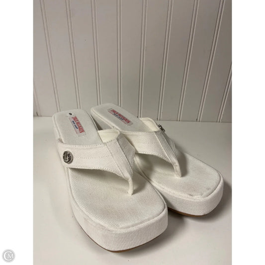 Sandals Flip Flops By True Religion In White, Size: 9