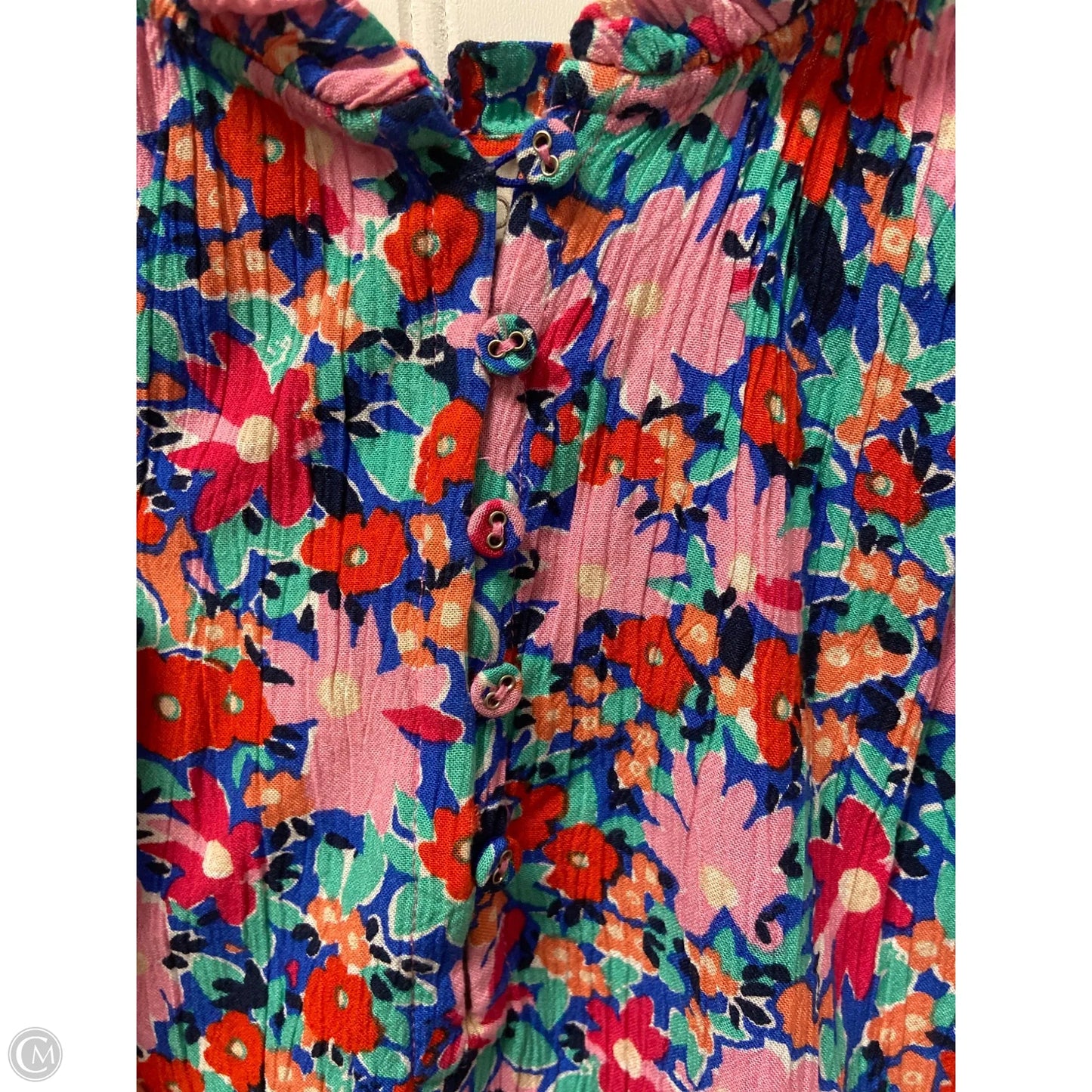 Top Sleeveless By Loft In Floral Print, Size: L