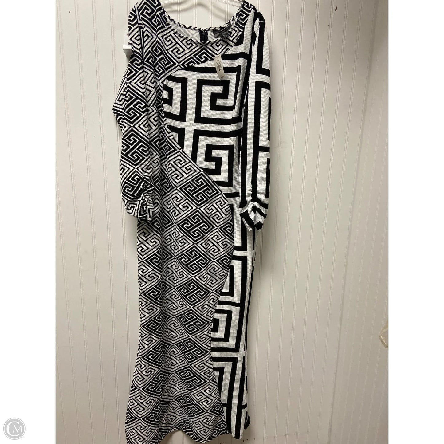 Dress Casual Maxi By Ashley Stewart In Black & White, Size: 1x
