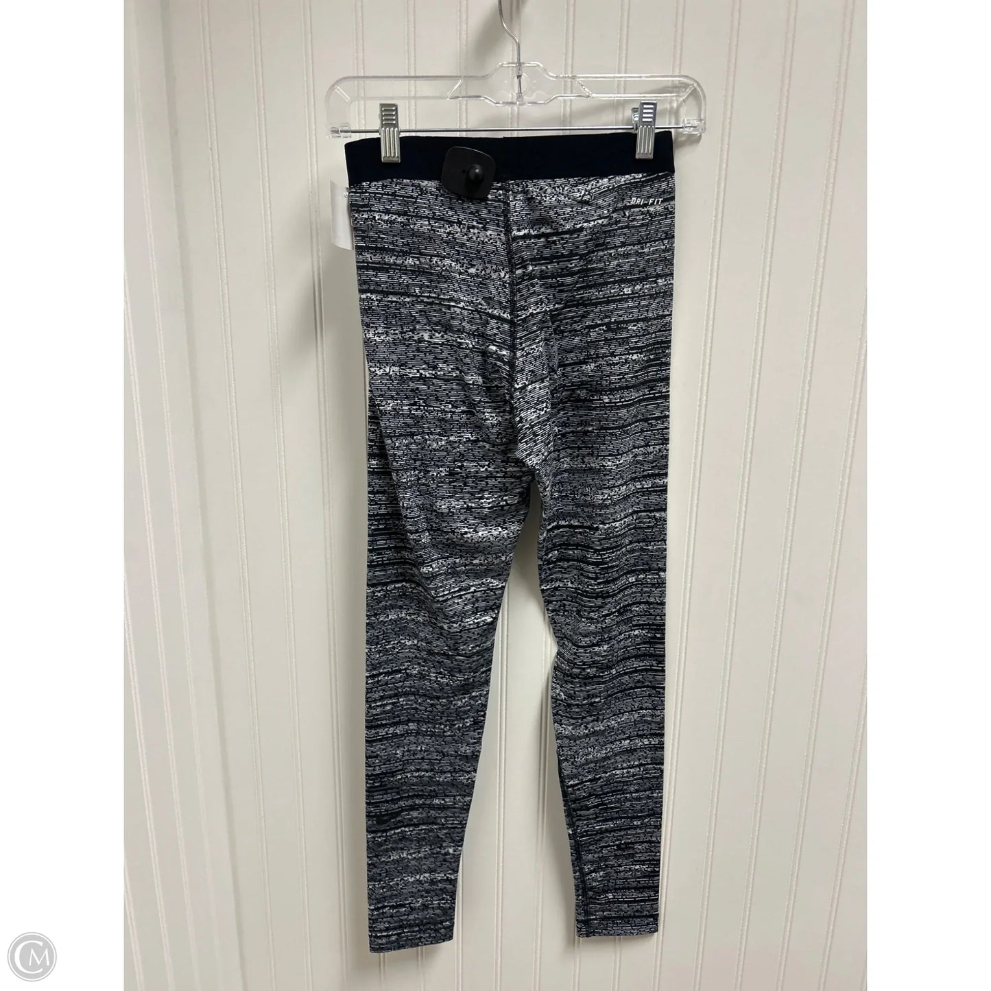 Athletic Leggings By Nike In Black & Grey, Size: S