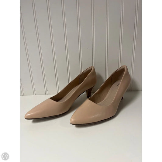 Shoes Heels Kitten By Clarks In Cream, Size: 9