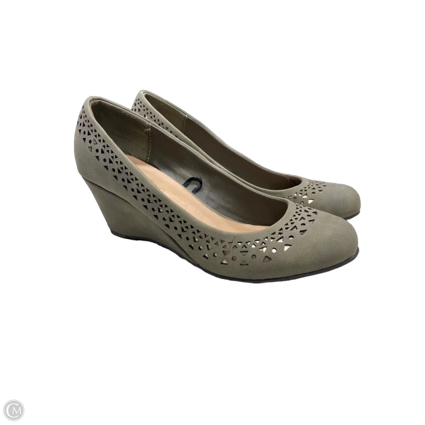 Shoes Heels Wedge By Me Too In Green, Size: 6