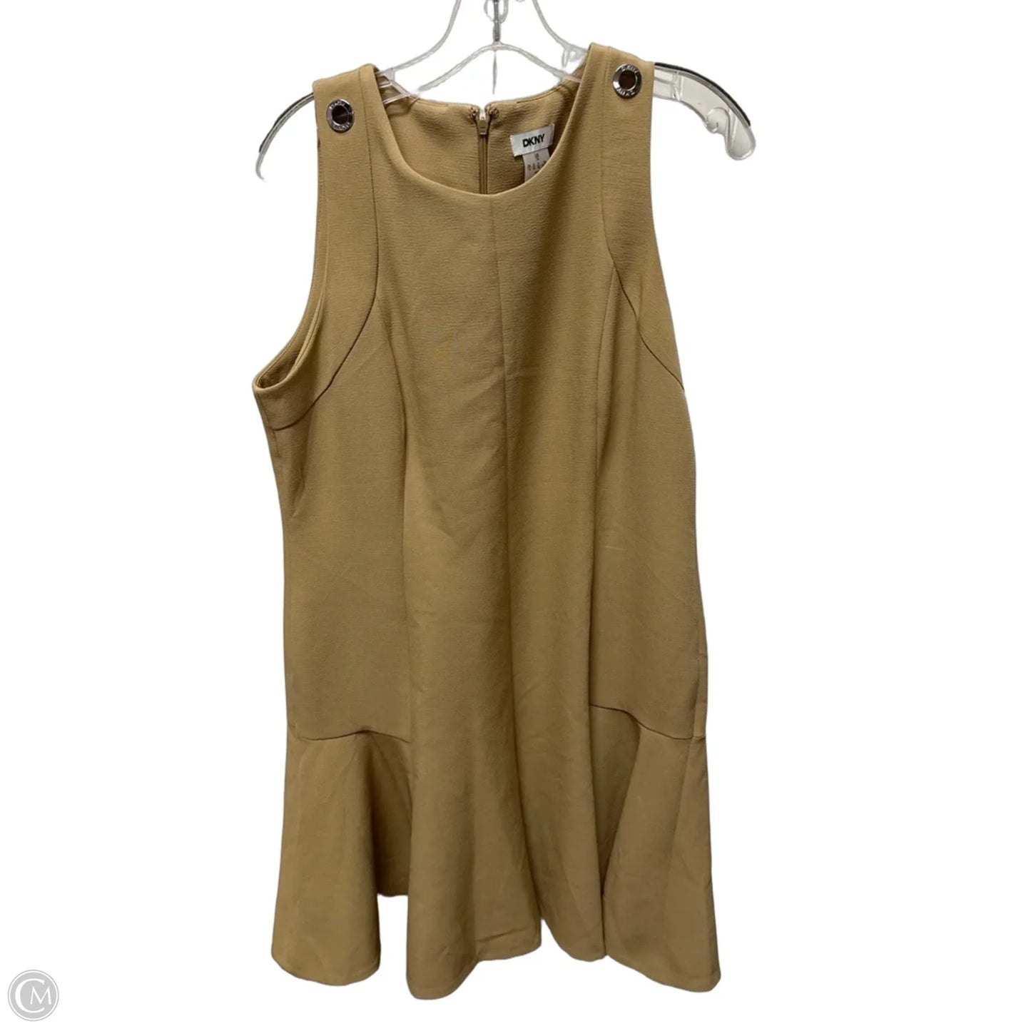 Dress Casual Midi By Dkny In Tan, Size: L