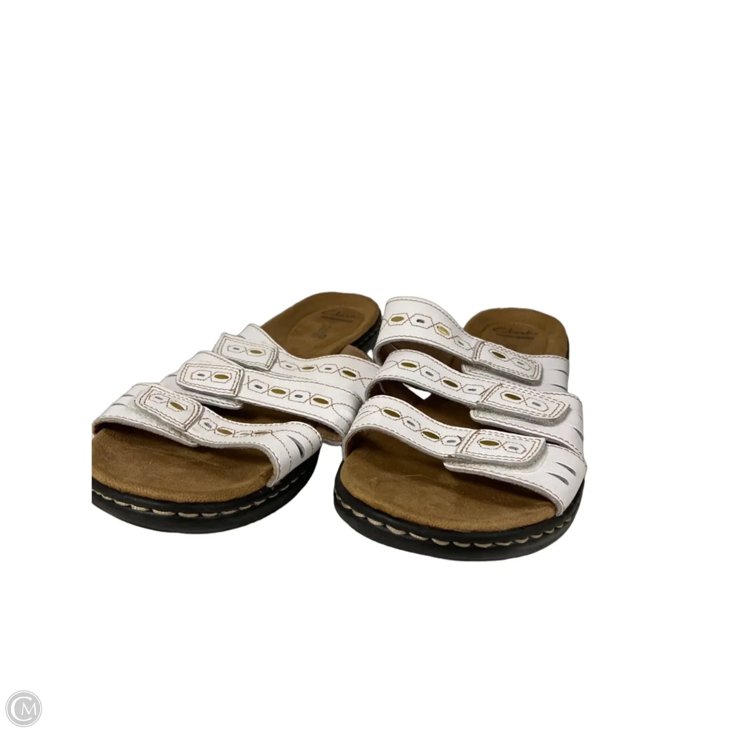 Sandals Flats By Clarks In White, Size: 9