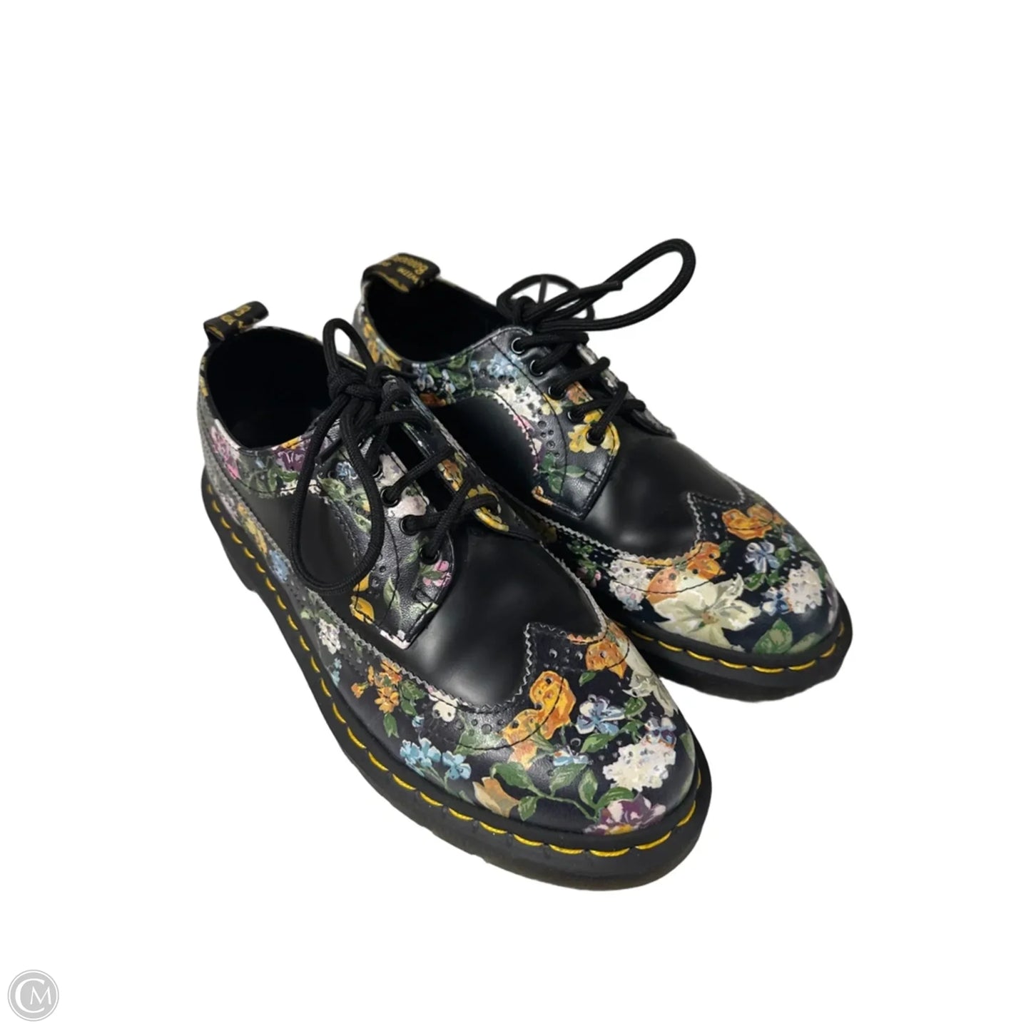 Boots Ankle Flats By Dr Martens In Floral Print, Size: 8