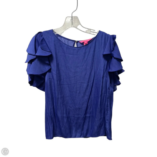 Top Short Sleeve Designer By Lilly Pulitzer In Purple, Size: M