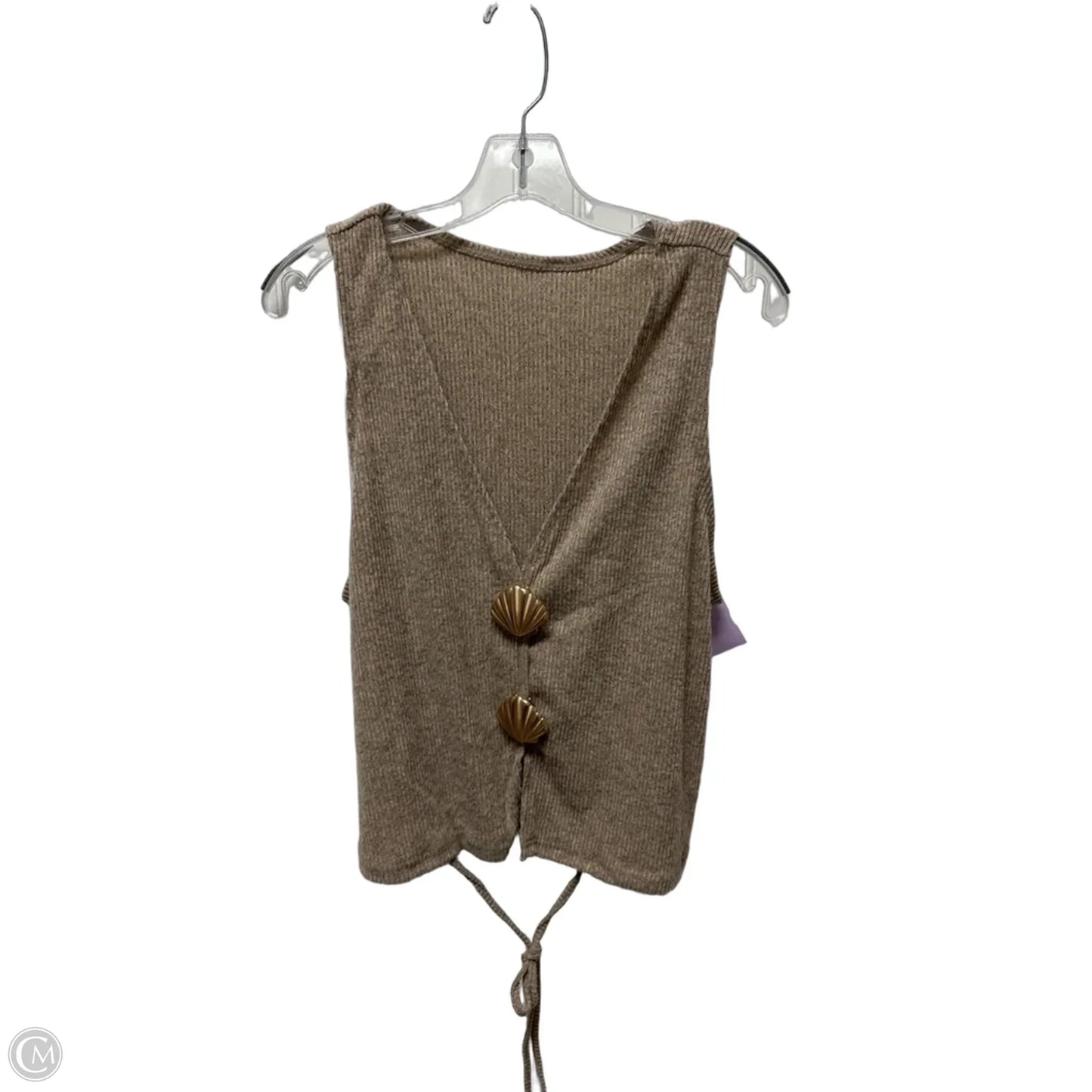 Top Sleeveless By Shein In Brown, Size: 3x