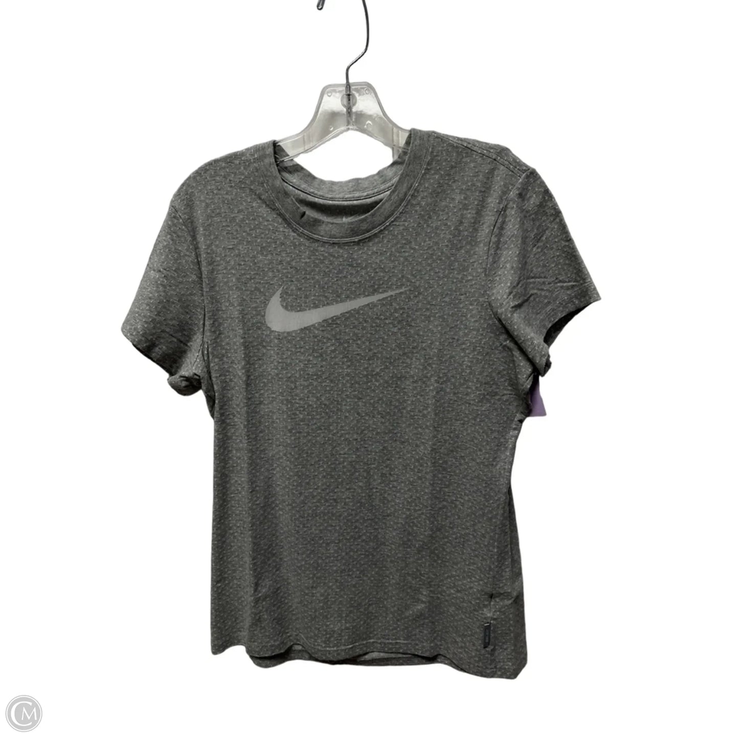 Athletic Top Short Sleeve By Nike In Grey, Size: Xl