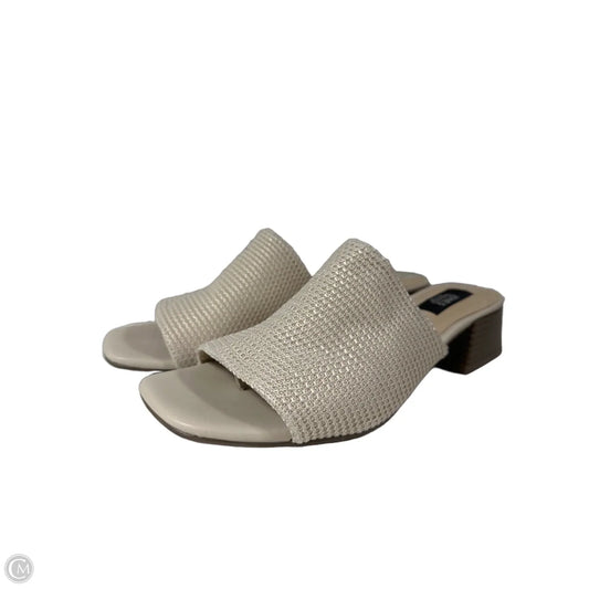 Sandals Heels Block By Jones New York In Cream, Size: 6.5