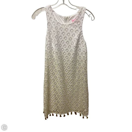 Dress Designer By Lilly Pulitzer In Gold & White, Size: Xs